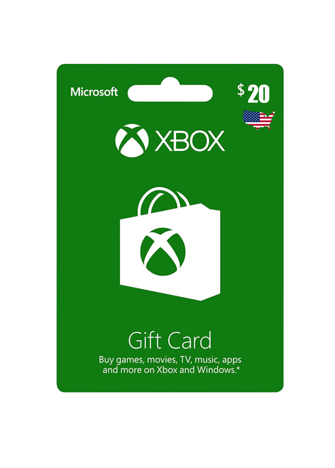 Xbox 20 USD Gift Card (United States) - Digital Key